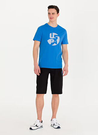 U.S. Polo Assn. Bisiklet Yaka Saks Erkek T-Shirt ONZA