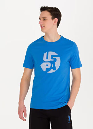 U.S. Polo Assn. Bisiklet Yaka Saks Erkek T-Shirt ONZA