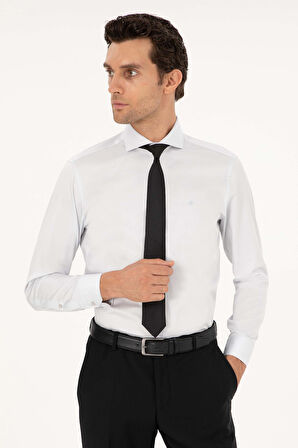 Erkek Slim Fit Basic Gömlek - Beyaz | 42