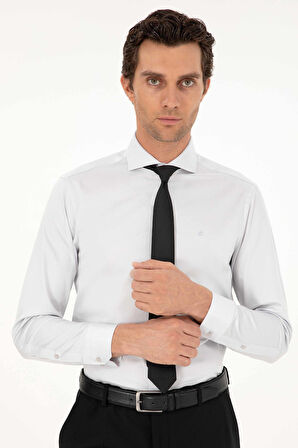 Erkek Slim Fit Basic Gömlek - Beyaz | 42