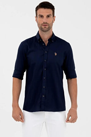 G081SZ004 Cedcolor023Y 1571695 US Polo Assn Erkek Gömlek Lacivert
