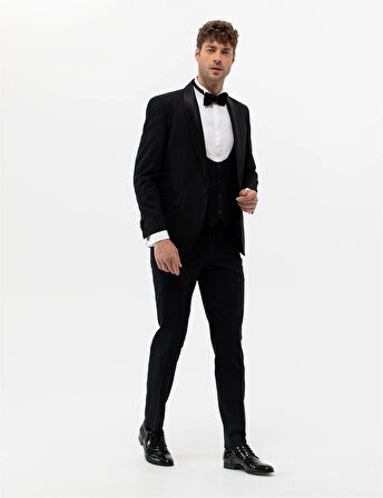 Erkek Yelekli Smokin-Lacivert | 52