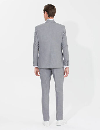 Slim Fit Takım Elbise-Gri | 48