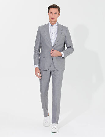 Slim Fit Takım Elbise-Gri | 52