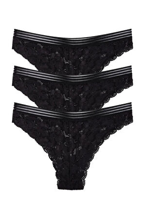 Kadın Full Dantelli 3'lü Külot Paket Set