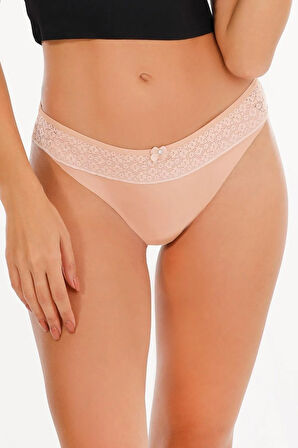 Kadın Lazer Kesim Dantelli Slip Külot 3'lü Paket Set - Kts3101
