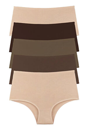 Kadın Bato Külot Karışık Renkli 5'li Paket - Kts4020