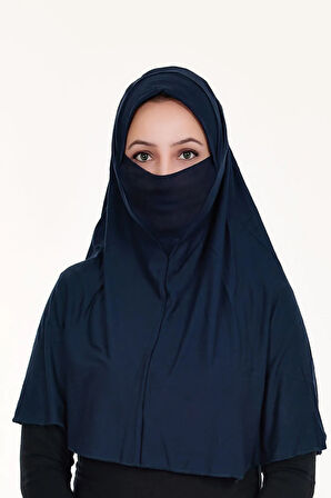 Peçeli Hazır Türban Pratik Şal Hijab Namaz Örtüsü