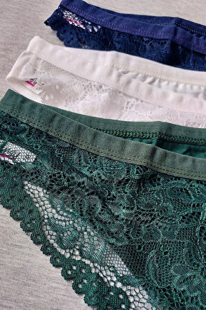 Kadın Brazilian Arkası Dantelli Külot 5'li Paket Seti - Kts2014
