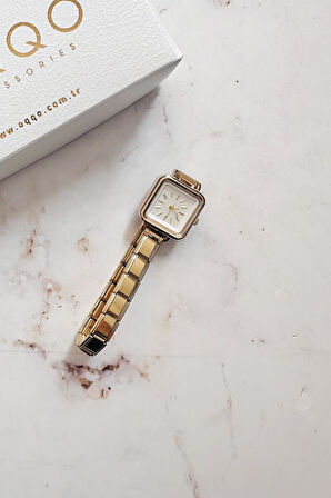 Thena Gold Kare Kadın Kol Saati