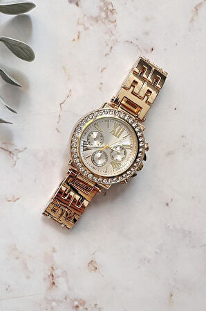  Lapetus Gold Roma Rakam Kadın Kol Saati