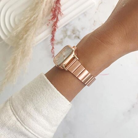 Hemera Gümüş Kadran Rose Metal Kadın Kol Saat