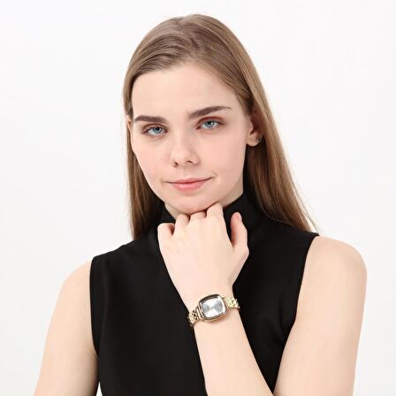 Elanor Roma Rakam Gümüş Kadran Gold Kordon Kadın Kol Saati