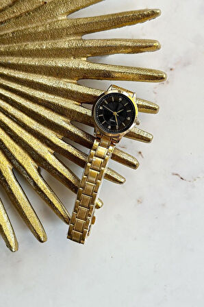  Siyah Kadran Gold Kadın Kol Saati