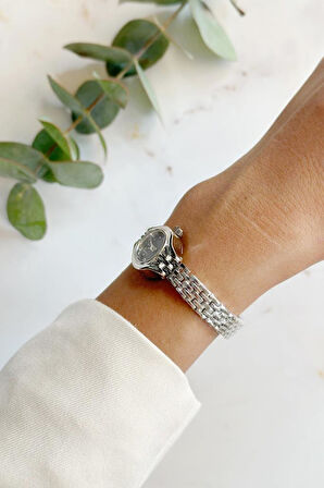 Enna Siyah Kadran Gümüş Kadın Kol Saati