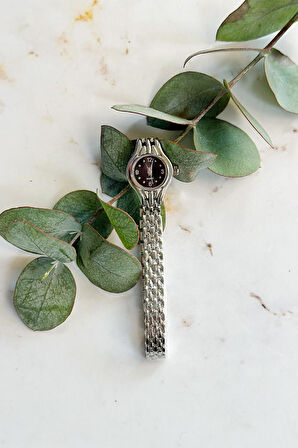 Enna Siyah Kadran Gümüş Kadın Kol Saati