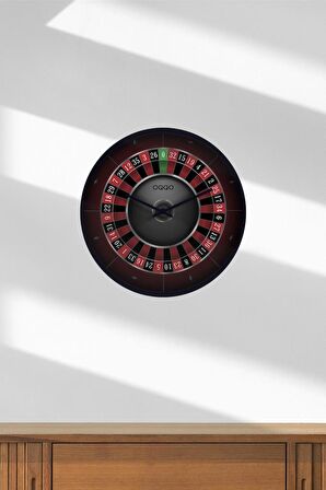 Roulette El Yapımı Ahşap Duvar Saati