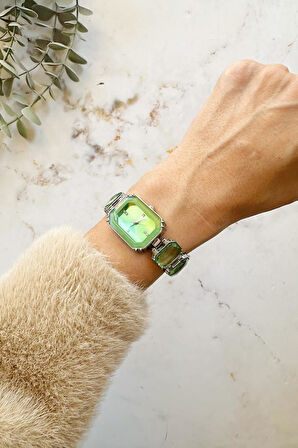 Aosta Yeşil Gümüş Kadın Kol Saati