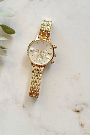 Massa Gold İçi Gümüş Kadın Kol Saati