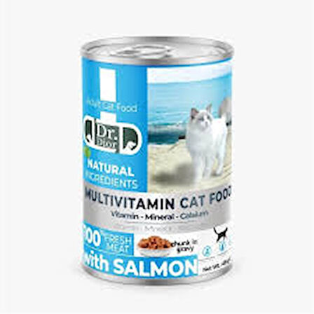 Dr.Dior Balıklı Yetişkin Kedi Konservesi 400 gr x12 Adet