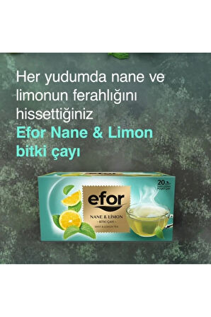 Nane Limon Pardak Poşet Bitki ve Meyve Çayı - 20'li