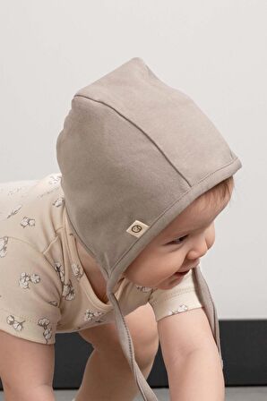 Organik Pamuk İngiliz Şapka Bebek Vintage Kahve