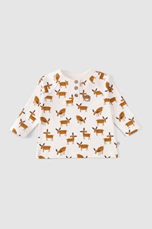 Organik Pamuk Bebek Pijama Takımı Deer