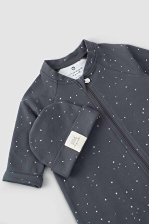 Organik Pamuk Uzun Kollu Bebek Tulum ve Şapka Seti Cosmos