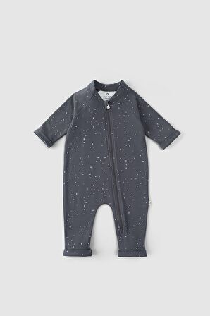 Organik Pamuk Uzun Kollu Bebek Tulum ve Şapka Seti Cosmos