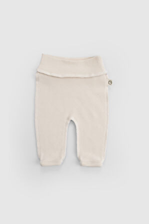 Ters Dikişli Organik Pamuk Ekru Prematüre Kruvaze Takım