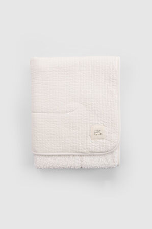 Wellsoftlu Kapitone Ekru Bebek Battaniyesi 80x100 cm