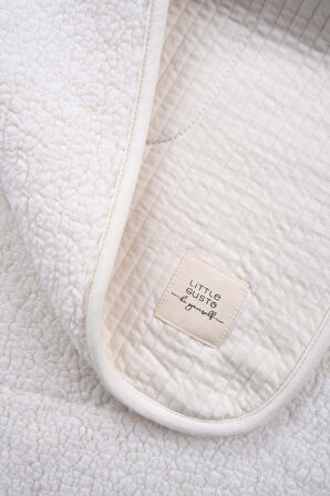 Wellsoftlu Kapitone Ekru Bebek Battaniyesi 80x100 cm