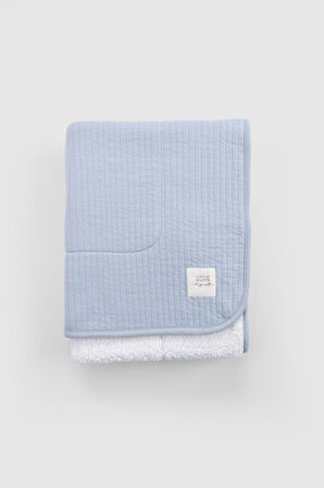 Wellsoftlu Kapitone Mavi Bebek Battaniyesi 80x100 cm