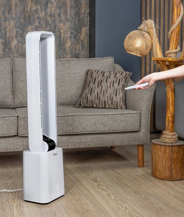 Zilan ZLN1085 Kule Tipi Vantilatör Beyaz 50W 12 Kademeli Uzaktan Kumandalı