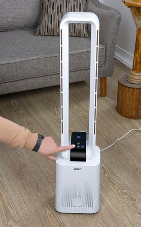 Zilan ZLN1085 Kule Tipi Vantilatör Beyaz 50W 12 Kademeli Uzaktan Kumandalı