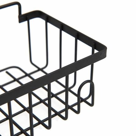 Teknotel 2'li Kancalı Banyo Duş Rafı - Siyah