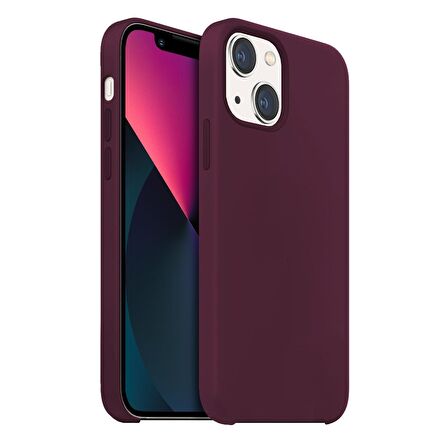 Buff iPhone 13 Mini Rubber Fit Kılıf Plum