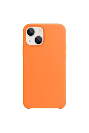 Iphone 13 Rubber Fit Kilif Turuncu