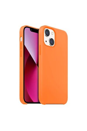 Iphone 13 Rubber Fit Kilif Turuncu