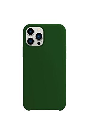 Buff iPhone 13 Pro Rubber Fit Kılıf Dark Green