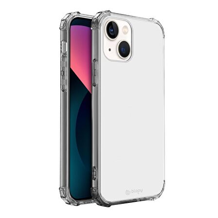 Blogy iPhone 13 Mini ile Uyumlu Crystal Fit Kılıf Crystal Clear