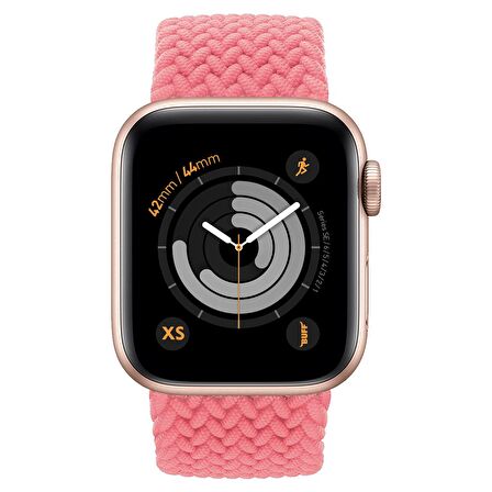 Buff Apple Watch Uyumlu Bands Braided 42/44 XS Pink 