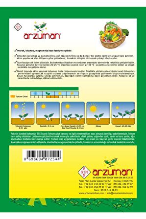 Miray (Magnum Tipi) Oturak Fasulye Tohumu 50 Gram
