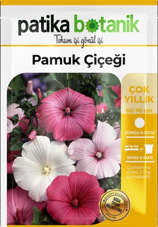 25 Adet Pamuk Çiçeği Tohumu (Lavatera Trimestris)