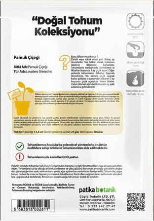 25 Adet Pamuk Çiçeği Tohumu (Lavatera Trimestris)