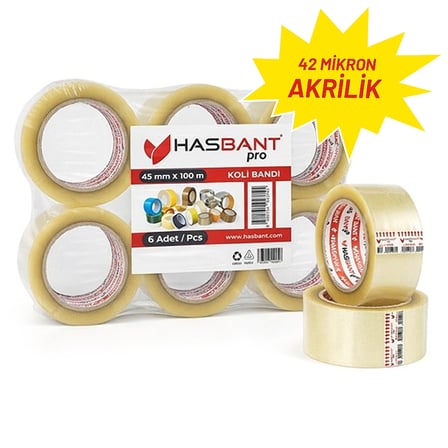 HAS BANT PRO 45MMX100M KOLİ BANDI - 6 ADET