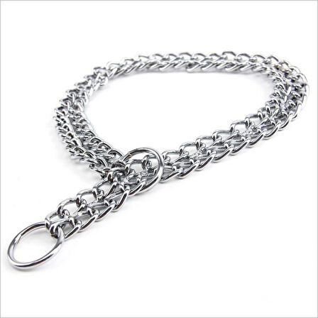 Lion İki Sıra Köpek Eğitim Zincir Tasması 2,5x60 Cm