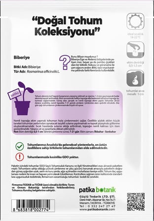 50 Adet Biberiye Tohumu (Rosmarinus Officinalis L.)