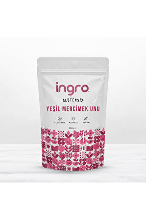 Ingro Glutensiz Yeşil Mercimek Unu 850 G