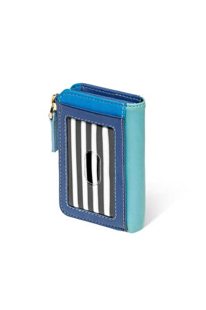 Case Look Kadın Mavi Renkli Fermuarlı Küçük Cüzdan Angel 03